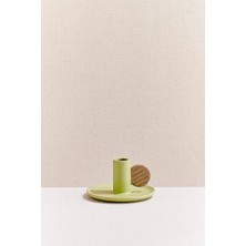 Paşabahçe Minimal No:3 Seramik Şamdan Mumluk Yeşil - 1 Adet