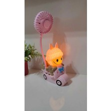 Famemus Accessory Labubu Hem Fan Hem Gece Lambası
