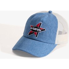 Vans Marked Jockey Trucker Unisex Mavi Şapka.-