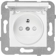 Viko 90967X70 Karre Meridian Beyaz Kapaklı Ups Priz Ç.k. Mekanizma Çerçeve Hariç Viko