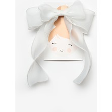 Le Mabelle Beyaz Kuyruklu Fiyonk Kız Çocuk Otomatik Toka