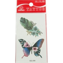 Kocadal Kelebek Yaprak Tattoo Dövme Sticker