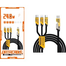 MAROOBLE 240W 3’ü 1 Arada Hızlı Şarj Kablosu (Usb / Type-C / Lightning)
