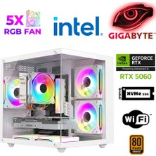 Xaser Air X50 I5 14400F 16GB Ddr5 Ram 1tb M.2 Nvme SSD 8gb RTX5060 Masaüstü Oyuncu Bilgisayarı
