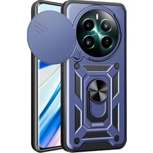 Israh Realme 12 Plus Cep Telefonu Için Uyumlu Kılıf Kapak Magnetik Standlı Kamera Korumalı Sürgülü Vega