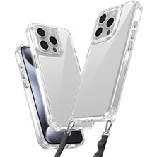 Israh Apple iPhone 15 Pro Max Kılıf Airbagli Takılabilir Askı Aparatlı Zore Snap Silikon Kapak