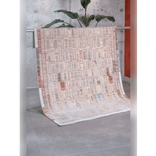 Apex Ambiance 2921 Bej Sıcak Renk Tonlarını Etnik Desenler ile Buluşturan Yumuşak Tuşeli Makine Halısı