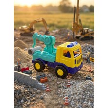 Farbu Oyuncak Ittirmeli Hareketli Vinçli Inşaat Kamyonu Dönebilir Vinçli Iş Makinası Temalı Oyuncak Kamyon