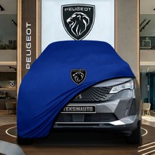 ULTRASHOP Peugeot 3008 2 (2016-2020) Mavi Kumaş Oto Branda Araca Özel Penye Araba Brandası Araç Örtüsü