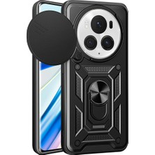 Ahlttiba Honor Magic 6 Pro Için Uyumlu Kılıf Magnetik Standlı Kamera Korumalı Sürgülü Vega Kapak