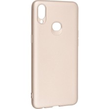 Israh Samsung Galaxy A10S Için Uyumlu Kılıf Yumuaşk Renkli Esnek Premium Rubber Silikon - Rose Gold