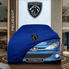 ULTRASHOP Peugeot 206 (1998-2009) Mavi Kumaş Oto Branda Araca Özel Penye Araba Brandası Araç Örtüsü