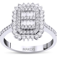 Makdis Pırlanta 0.70 Karat Baget Pırlanta Yüzük
