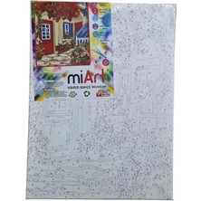 Miart Hobi Miart MSB30425 30X40 Sayılarla Boyama Tuval - Kırmızı Bahçe