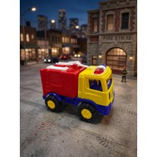 Farbu Oyuncak Ittirmeli Merdiven Detaylı 20CM Hareketli Parçalı Itfaiye Arabası Temalı Oyuncak Kamyonet