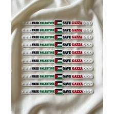 Zaytoon Spor Bileklik Filistin Save Gaza Kokulu Silikon Ayarlanabilir Unisex 10 Adet
