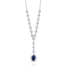 Makdis Pırlanta 1.10 Karat Safir Pırlanta Kolye