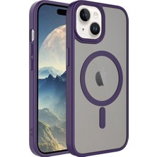 Israh Apple iPhone 15 Plus Için Uyumlu Kılıf Wireless Kablosuz Şarj Özellikli Flet Magsafe Kapak