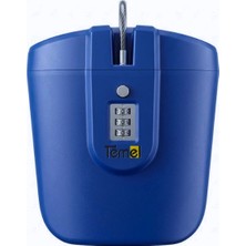 Temel Taşınabilir Şifreli Güvenlik Kutusu, 3 Haneli, Çelik Kablolu Portatif Mavi Değerli Eşya Kasası