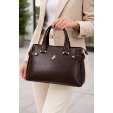 Miami Polo Clup Kadın Omuz Çantası Çok Bölmeli – Gold Detaylı Şık El ve Askılı Kadın Çanta