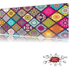 Urzuva Color Mandala Gaming Oyuncu Xl Mouse Pad  Mousepad 90X40 cm 4mm Dikişli Model