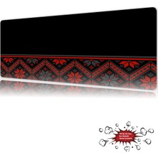 Urzuva  Crimson Folk Gaming Oyuncu Xl Mouse Pad  Mousepad 90X40 cm 4mm Dikişli Model