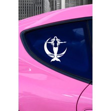 Mıgnatıs Denizkızı Sticker - Ay Içinde Denizkızı Oto Sticker - Araba Motor Sticker 13X15CM