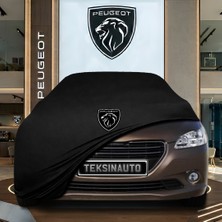 ULTRASHOP Peugeot 301 (2012-2017) Siyah Kumaş Oto Branda Araca Özel Penye Araba Brandası Araç Örtüsü