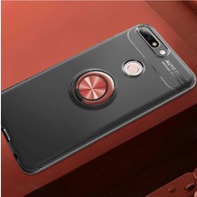 Ahlttiba Huawei Y7 2018 Için Uyumlu Kılıf Dönebilen Yüzüklü Standlı Silikon Kapak