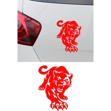 Mıgnatıs Yırtıcı Panter Oto Sticker - Araba Motor Sticker - Araç Cam Kaput Çıkartma 11X15CM