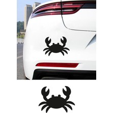 Mıgnatıs Yengeç Figürlü Araba Sticker - Deniz Temalı Yengeç Sticker - Motor Araba Oto Sticker 15X11CM