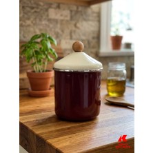 Köklü Züccaciye Emaye Kavanoz | Baharatlık | Saklama Kabı