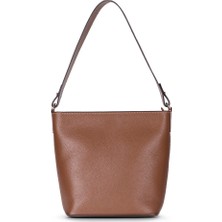BloominBag Milano Zip Tote – Warm Camel Hakiki Deri Askılı Kadın Omuz Çantası