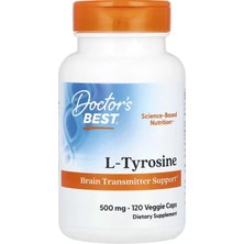 Doctor's Best L-Tyrosine Brain Transmitter Support 500 Mg 120 Veggie Caps