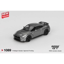 Mini T Mini Gt 1:64 Nissan Gt-R 2013 Nismo R35 Crs Dark Metal Gray Diecast Model Araba
