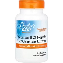 Doctor's Best Betaine Hcl Pepsin & Gentian Bitters Gut Digestive Health 120 Capsules