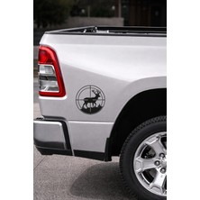 Mıgnatıs Geyik Nişangah Sticker - Avcı Oto Sticker - Geyik Araç Sticker 15X15CM