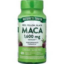 Nature's Truth Red, Yellow Black Maca 1,600 Mg 60 Quick Release Capsules