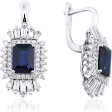 Makdis Pırlanta 4.85 Karat Safir Pırlanta Küpe