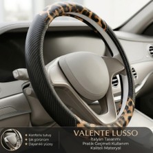 Valente Lusso Geçmeli Direksiyon Kılıfı Leone Serisi – Italyan Tasarımı, Sıkı Tutuş, Kaliteli Işçilik, 3 Renk Seçeneği (38-40CM)