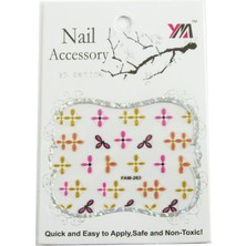 Kocadal Çiçek Tırnak Aksesuarı Tattoo Sticker