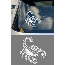 Mıgnatıs Akrep Oto Sticker – Detaylı Akrep Figürlü Araba Cam Kaput Motor Sticker 15X15CM
