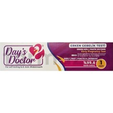 Day's Doctor %99.8 Kesin Sonuçlu Erken Gebelik Testi 1 Test Alüminyum Folyo Ambalajda Pratik Kullanım