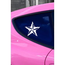 Mıgnatıs Cool Yıldız Oto Sticker - Şık Araç Sticker - Araba Motor Laptop Sticker 15X15CM