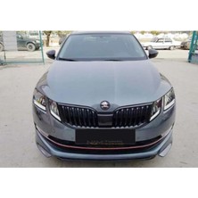 Skoda Octavia 3 Abt Ön Ek Karlık Abs Plastik Mat Siyah 2018 2019 2020 Makyajlı Kasa