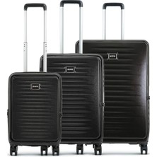 GROUND Fairytale 3’lü Körüklü Valiz Seti Siyah - 10740