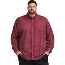 Battal Moda Battalmoda Erkek Büyük Beden Siyah Uzun Kollu Gömlek 3xl-4xl-5xl-6xl-7xl-8xl