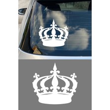 Mıgnatıs Kraliyet Taç Oto Sticker - Araç Cam Sticker - Taç Motor Kask Sticker 15X14CM
