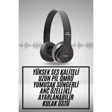 Pileli Store Kulak Üstü Bluetooth Kulaklık Yüksek Ses Kaliteli Ayarlanabilir