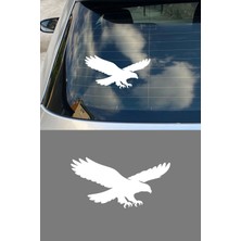 Mıgnatıs Kartal Silüet Oto Sticker - Araba Sticker - Yırtıcı Kuş Sticker 15X8CM